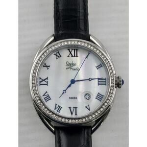 Sophie and Freda Swiss Ladies Mother Of Pearl Dial Date Quartz Watch Keeps Time